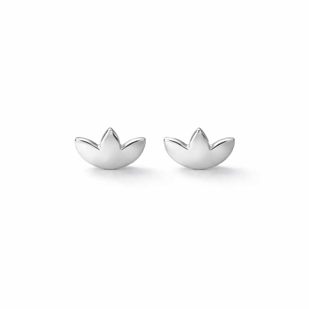 Lotus Flower Stud Earrings