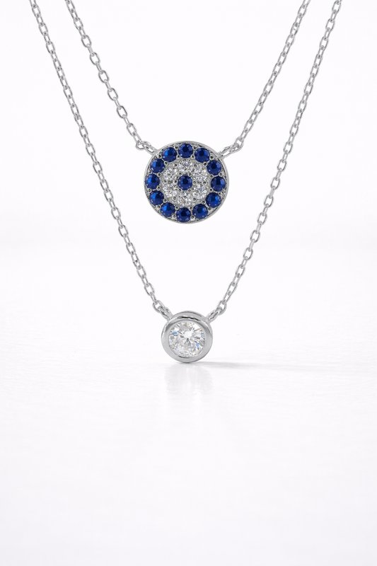 Evil Eye Double Layer Necklace