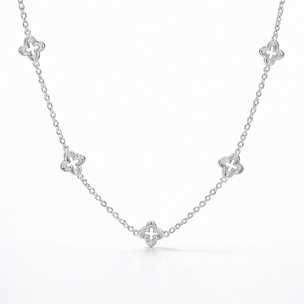 Multi Clover Station Necklace