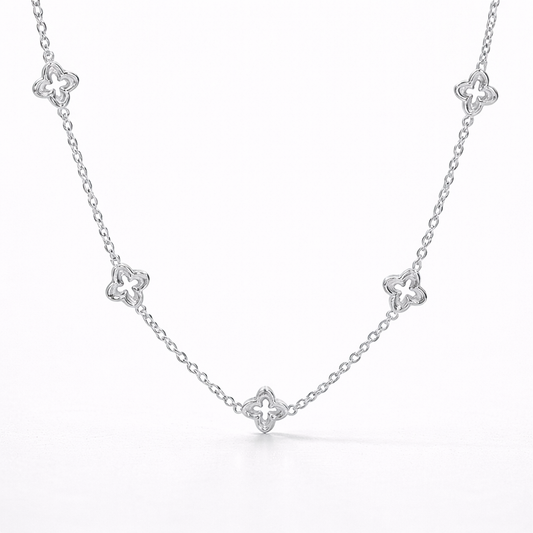 Multi Clover Station Necklace