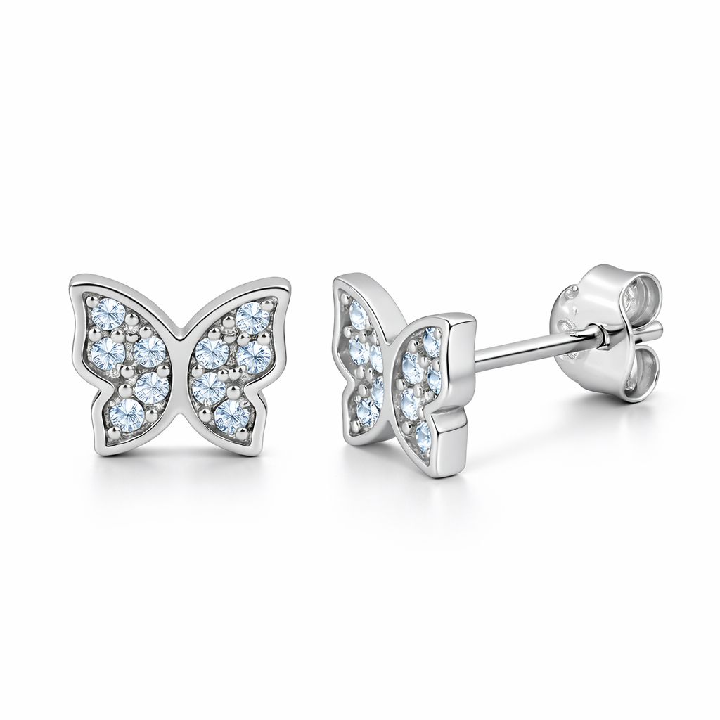 Golden Butterfly Studs