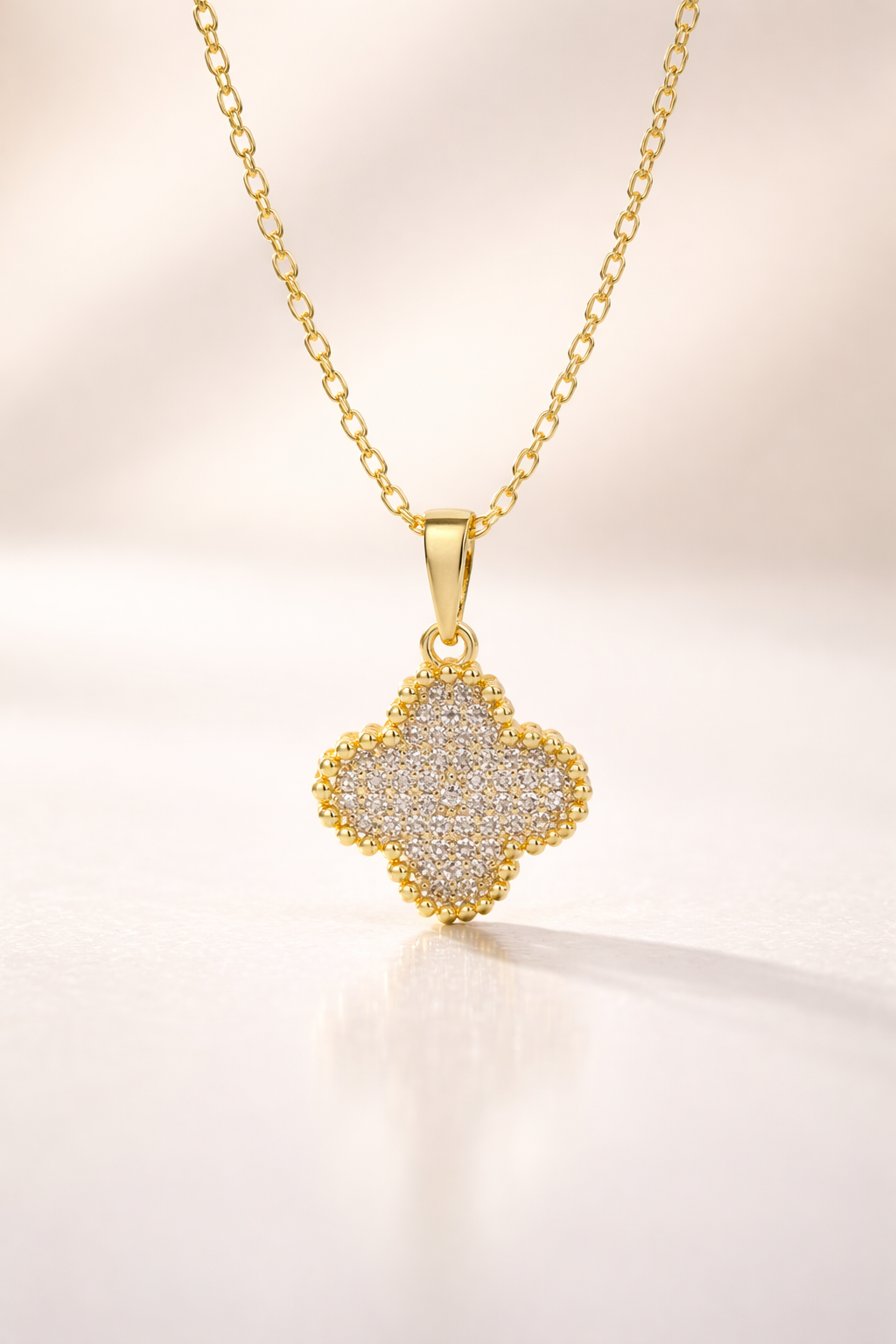 Pavé Clover Necklace