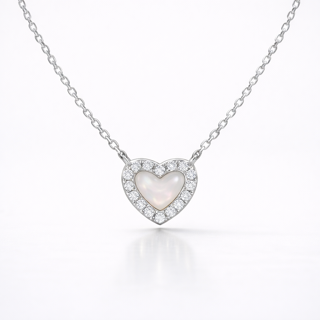 Mother of Pearl Heart Necklace