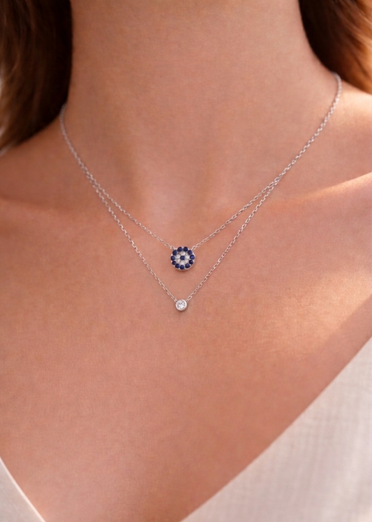 Evil Eye Double Layer Necklace