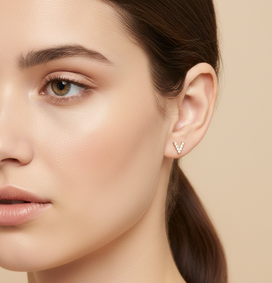 Mismatched Chevron Studs