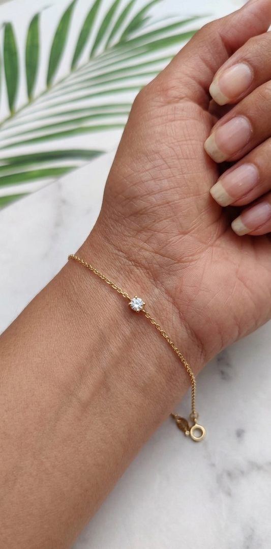Solitaire Crystal Bracelet